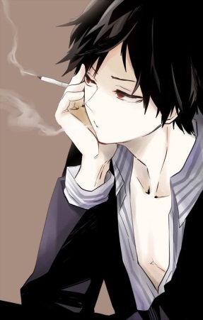 Картинки аниме парни с сигаретой
