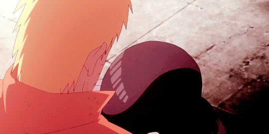 МОмент из аниме, Хината обнимает Наруто