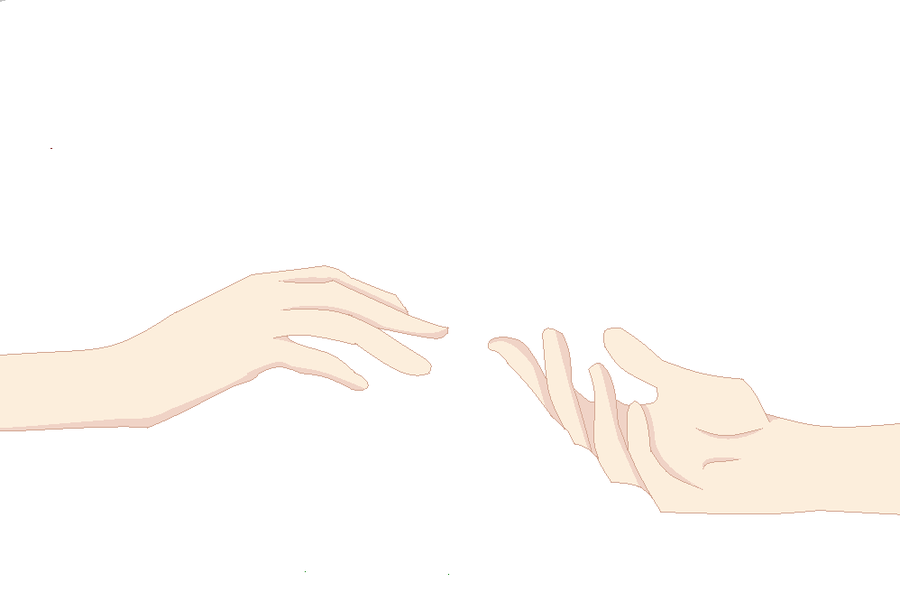 Аниме рука на белом фоне 6