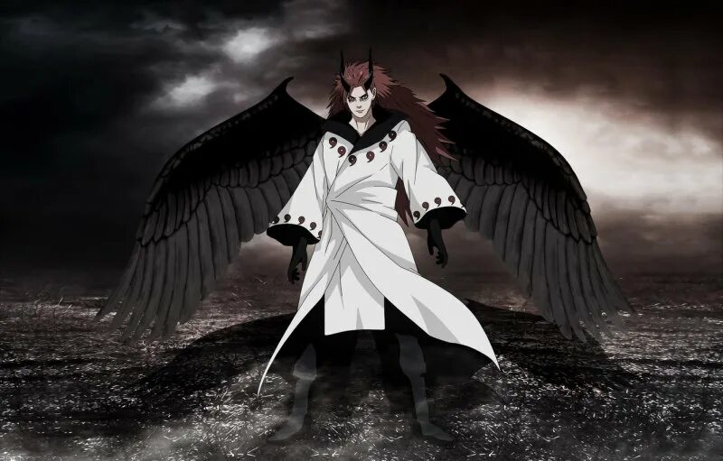 Демон с белыми крыльями 8