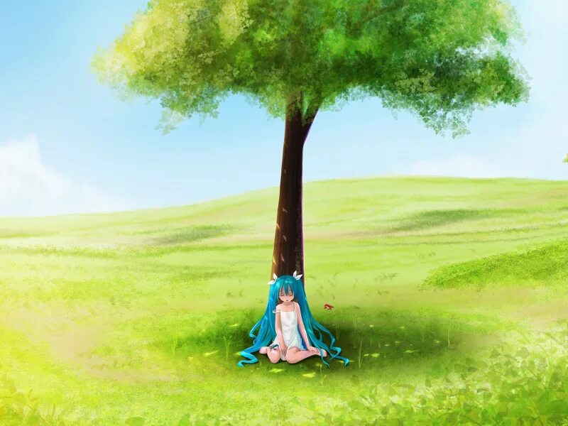 Девочка под деревом 19