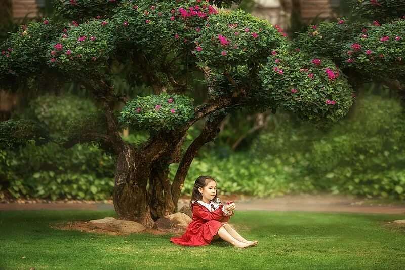 Девочка под деревом 8