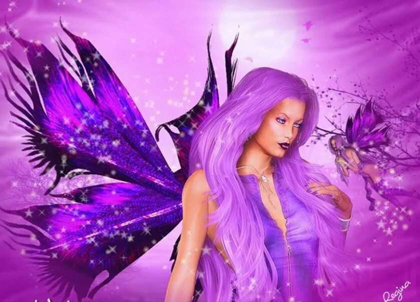 Фея с фиолетовыми волосами 2