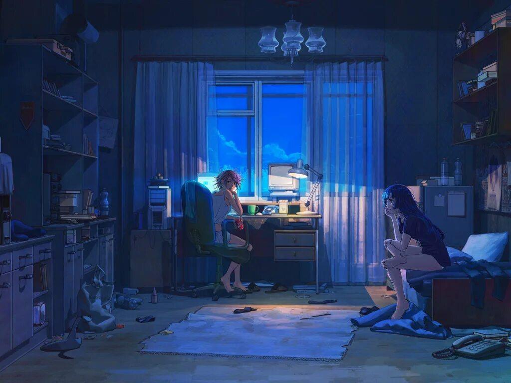 Ночная комната аниме 2