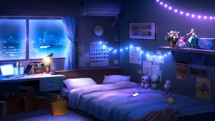 Ночная комната аниме 4
