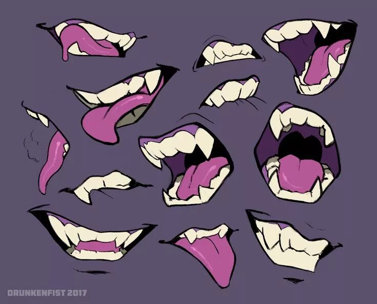 Острые зубы аниме 14