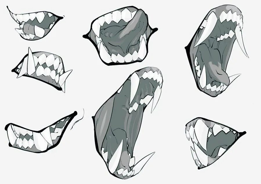 Острые зубы аниме 17
