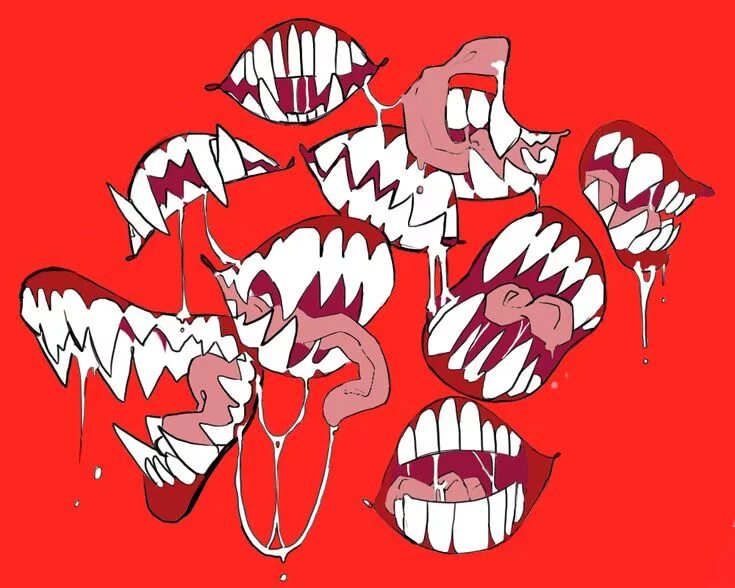 Острые зубы аниме 18
