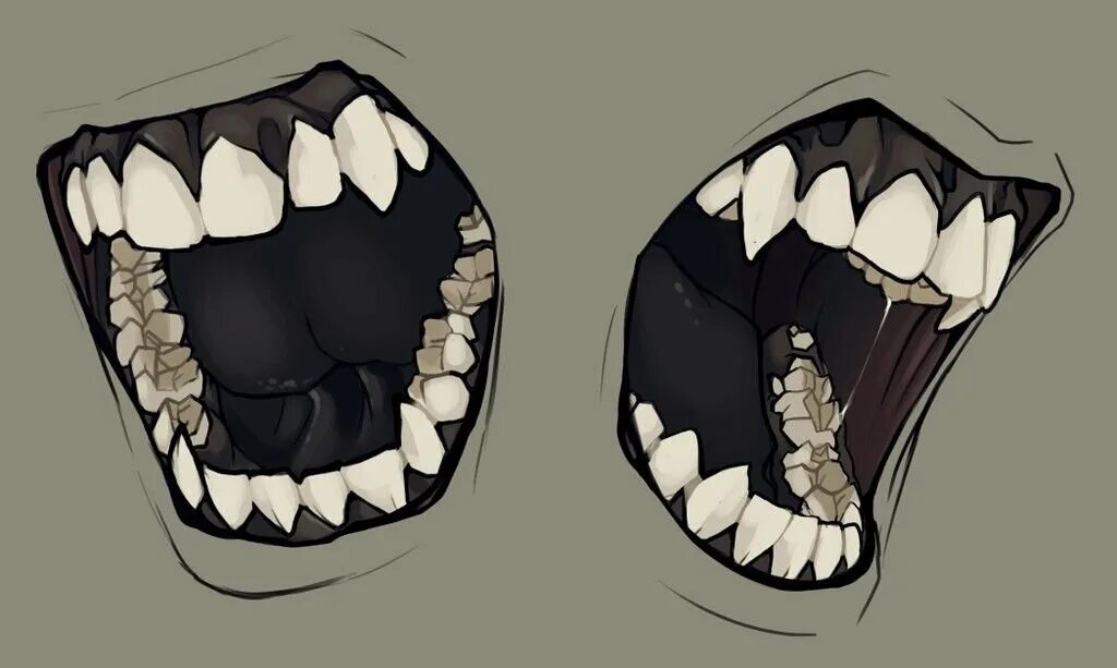 Острые зубы аниме 3