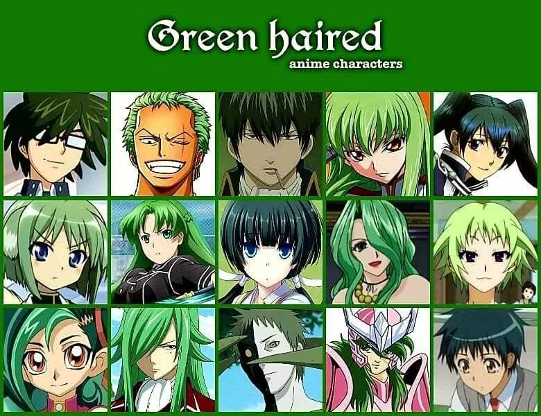 Персонажи с зелеными волосами 11