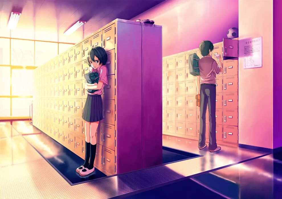 Школьные шкафчики аниме 1