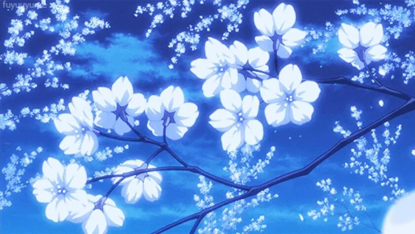 Синие цветы арт 16