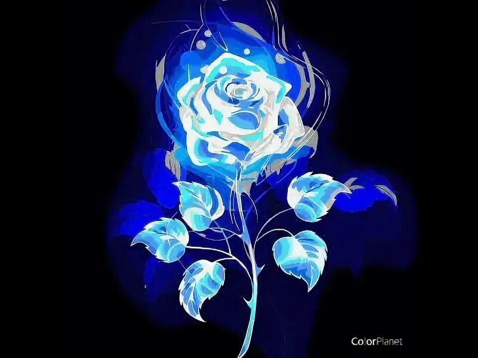 Синие цветы арт 2