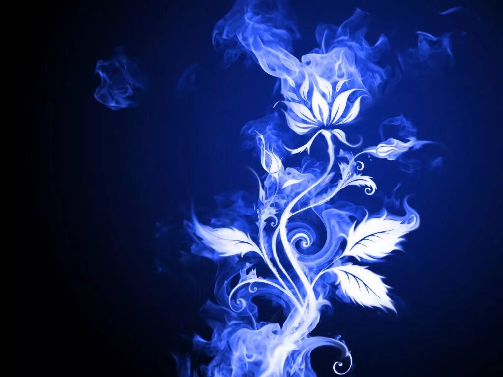 Синие цветы арт 21